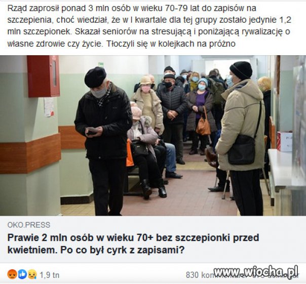 Po co ten cyrk PiSu z zapisywaniem na szczepienia?