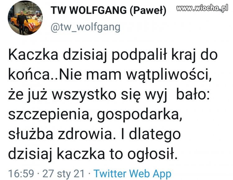 Sam na siebie wydał wyrok