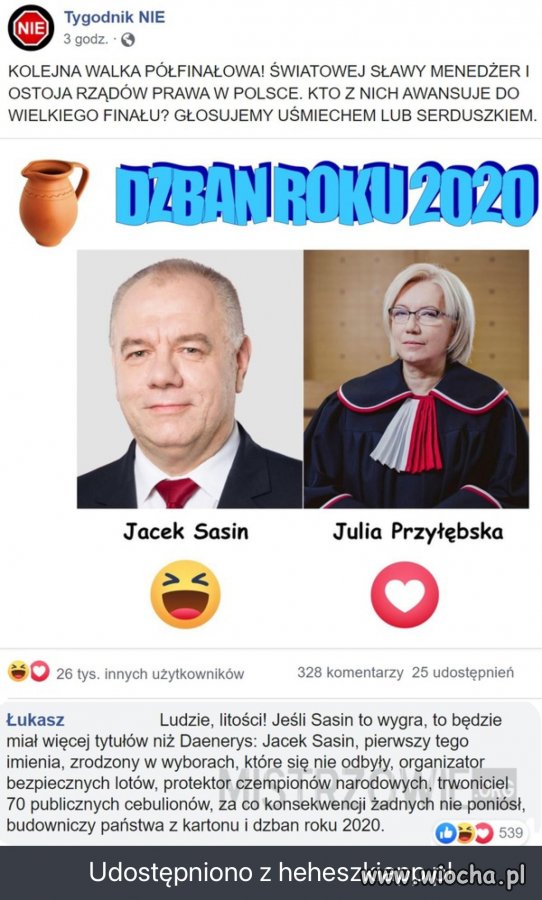 Dzban roku...