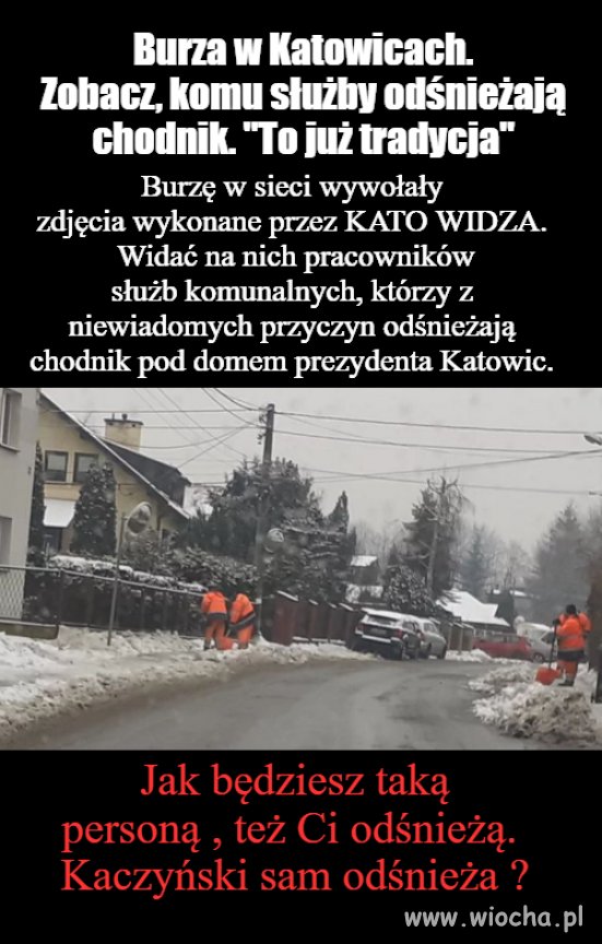 Kto u Jarka odśnieża ? Milicja ? 