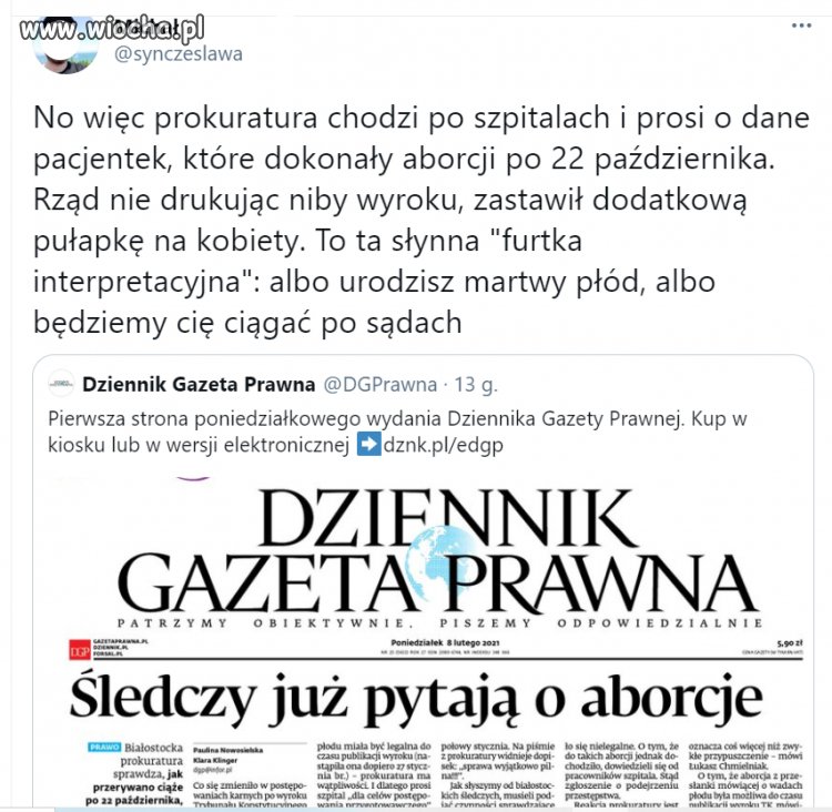 Prokuratura żąda od szpitali danych pacjentek.