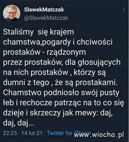 Kolejny głos rozsądku, na intelektualnej pustyni PiSU..