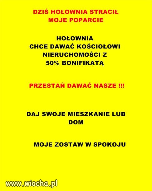 Kolejny oszołom religijny pcha się do władzy...