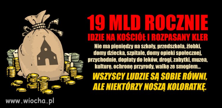Już dość dojenia Polski przez czarną zarazę ...
