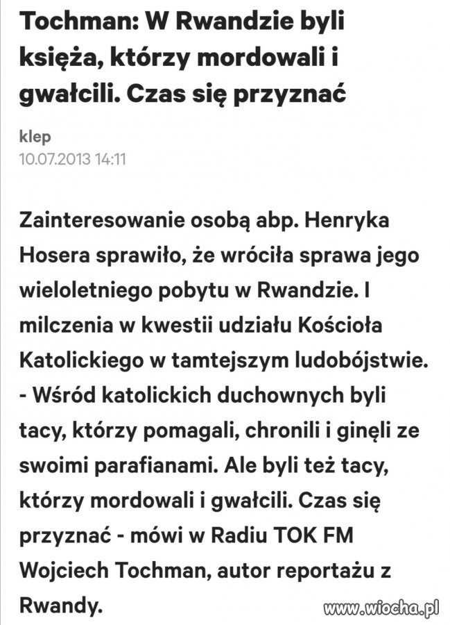 Zbrodnie kościoła katolickiego