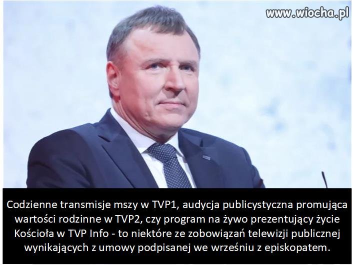 Treść umowy TVP i Kościoła ujawniona.