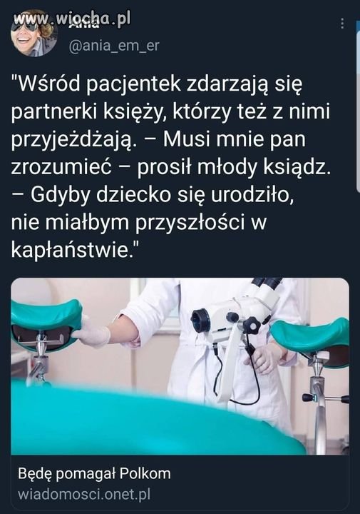 O proszę jak się klecha zamartwia