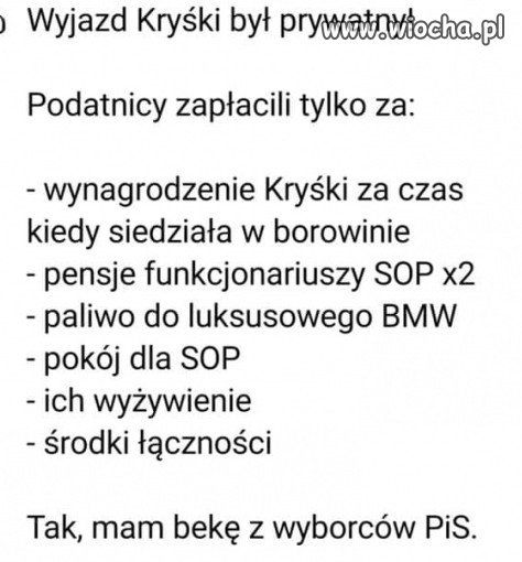 Mam z was bekę, wyborcy PiSu.. 
