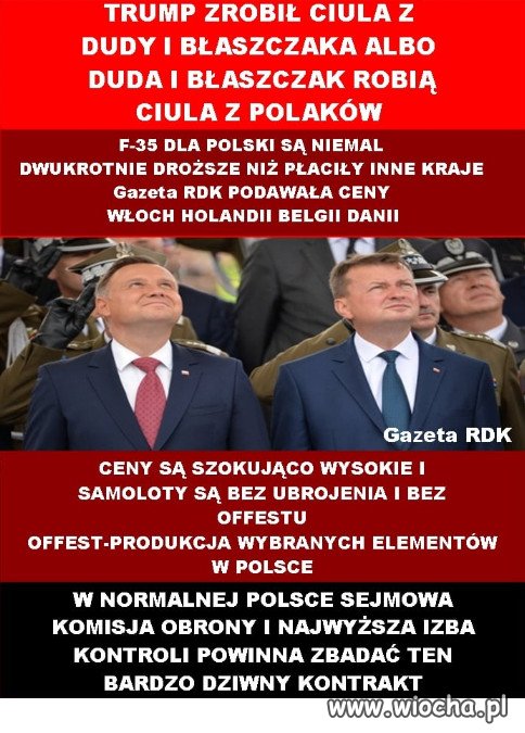 Tak wyglądają interesy Dudy z jego przyjacielem Trumpem.