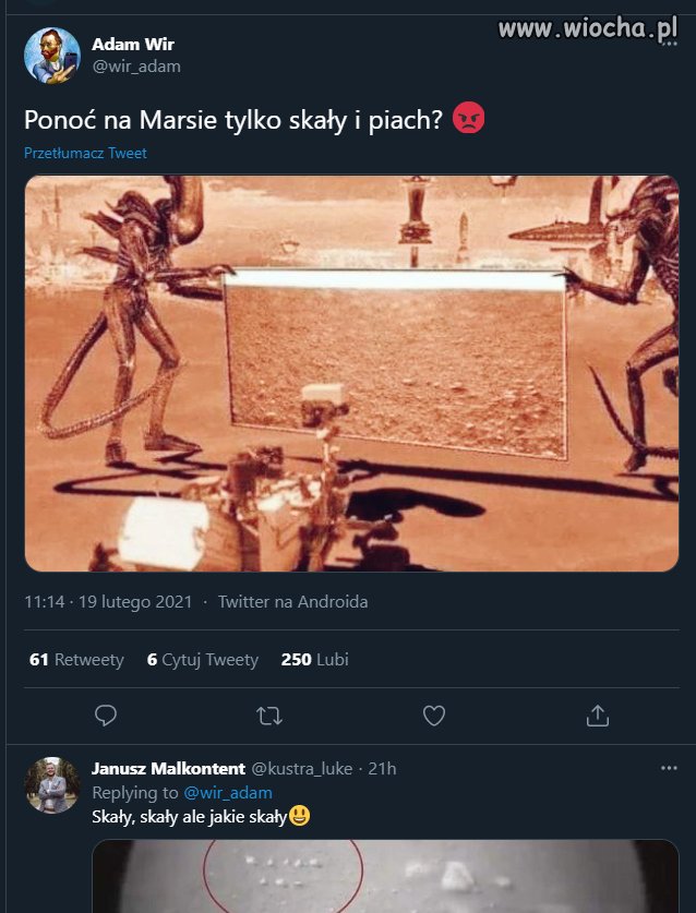 Ponoć na Marsie same skały i piach?