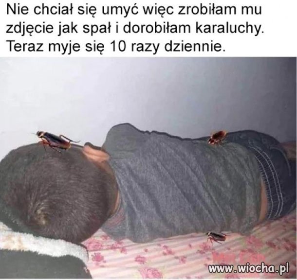 Mama znajdzie sposób na brudasa 