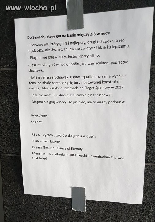 Bardzo kulturalne zwrócenie uwagi