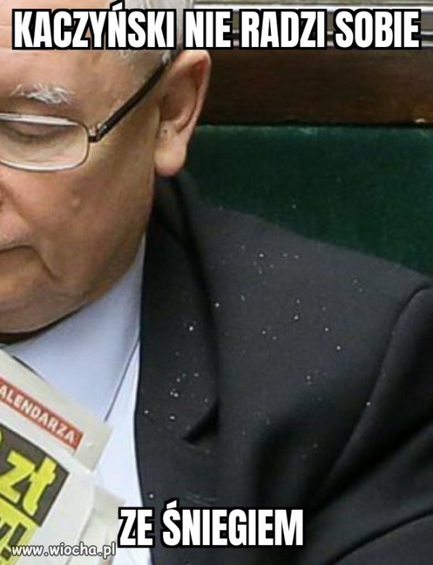Też ze śniegiem sobie nie radzi...