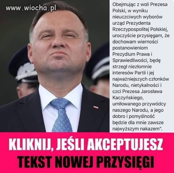 Ten tekst lepiej pasuje do tego pRezydenta ...