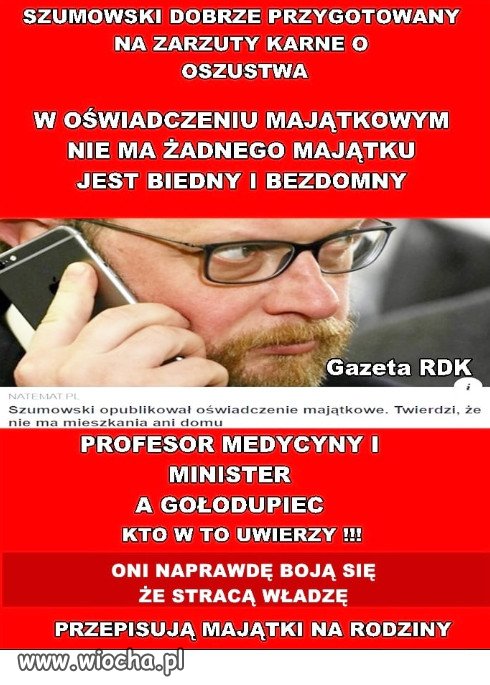Szumowski juz przygotowany do DePiSacji...