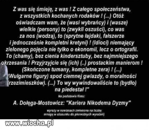 Wszelkie podobieństwo do zdarzeń i osób jest przypadkowe