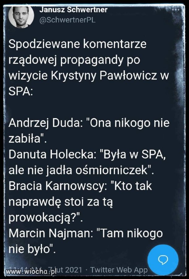 Spodziewane komentarze. 