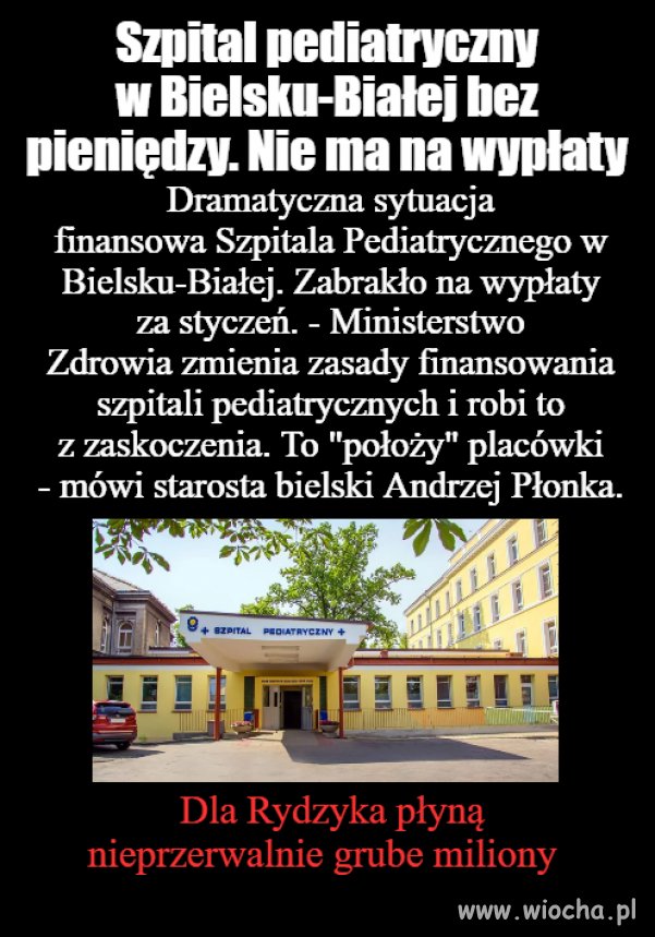 Szpital bez pieniędzy 