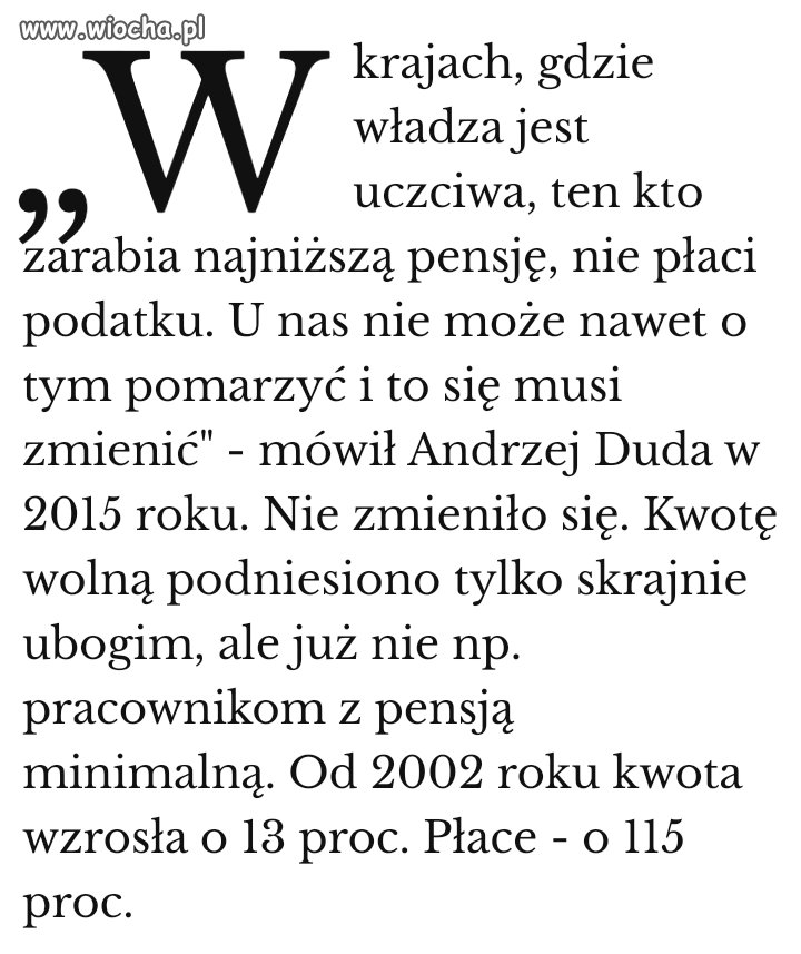 I jak tam panie Duda z tą uczciwością