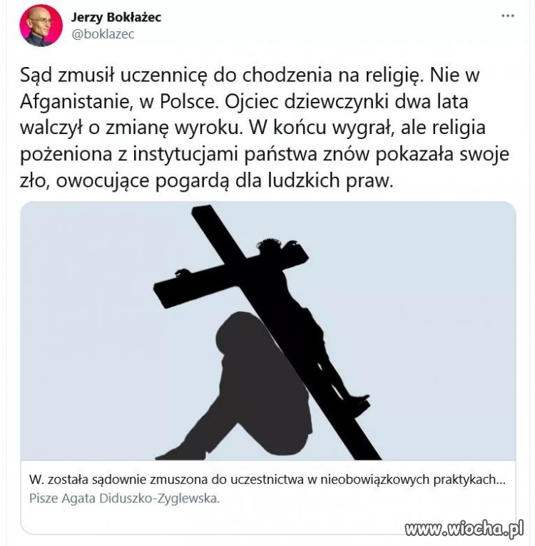Sąd zmusił uczennicę do chodzenia na religię 