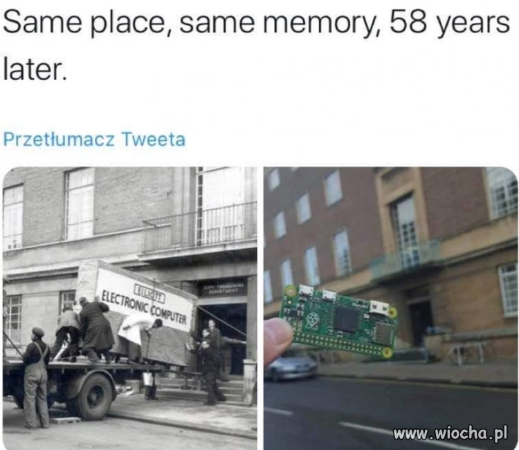58 lat później, to samo miejsce, różna technologia