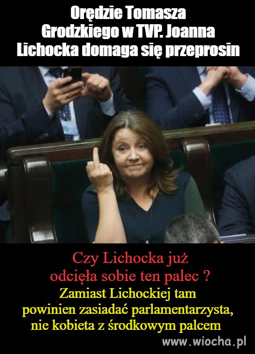 Czy Lichocka ma moralne prawo się wypowiadać ?