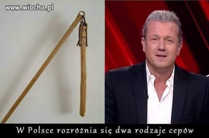 Dwa rodzaje cepów. 