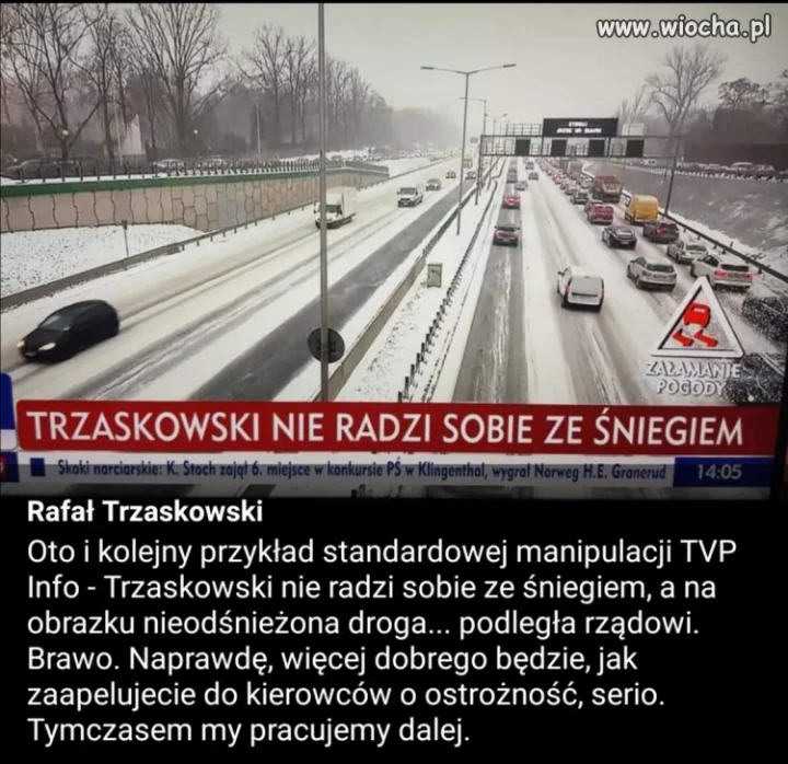Śnieżyce w TVPiS