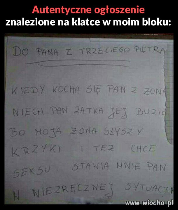Do pana z trzeciego piętra 