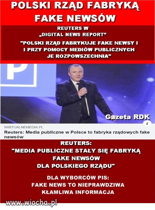 Tak dziala FAKE propaganda wladzy PiSu...