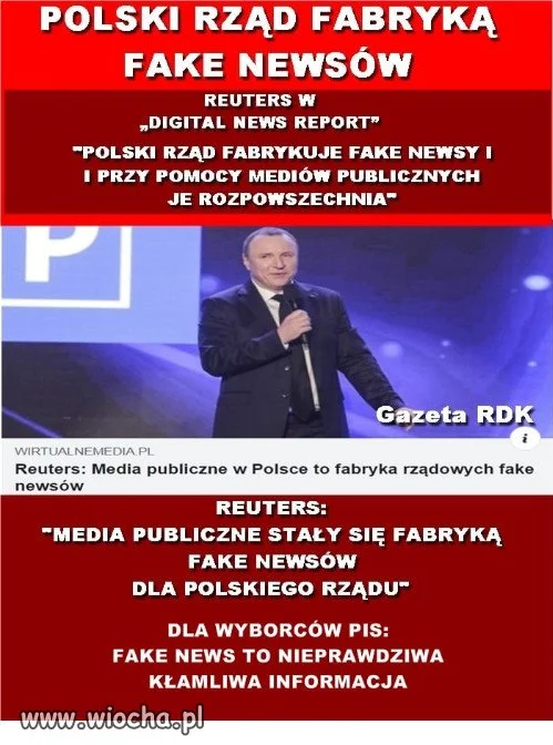 Tak dziala FAKE propaganda wladzy PiSu...