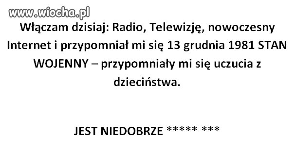 Nie jest dobrze