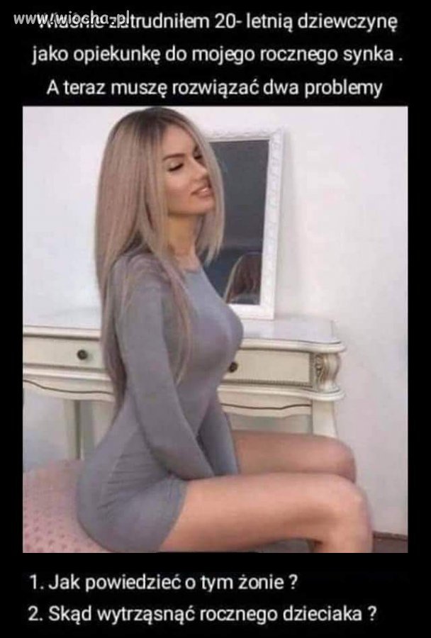 Ładna ta opiekunka do dziecka. 