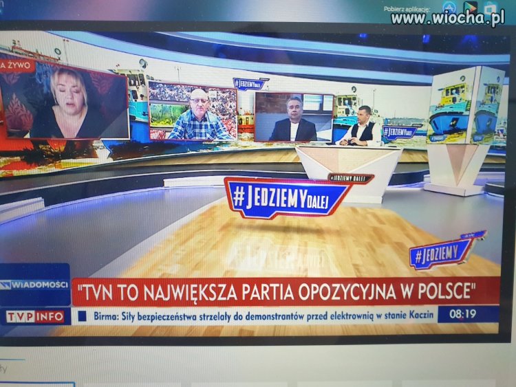 Paski kłamstwa i propadandy partyjnej w kurwizji