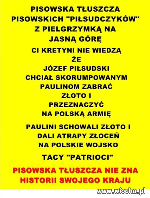 PiS pisze nowa historie Polski, nie znajac starej.