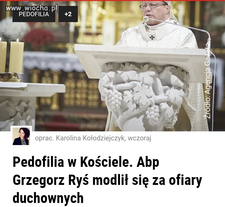 Zamiast modlitwy proponuje hierarchom kościelnym