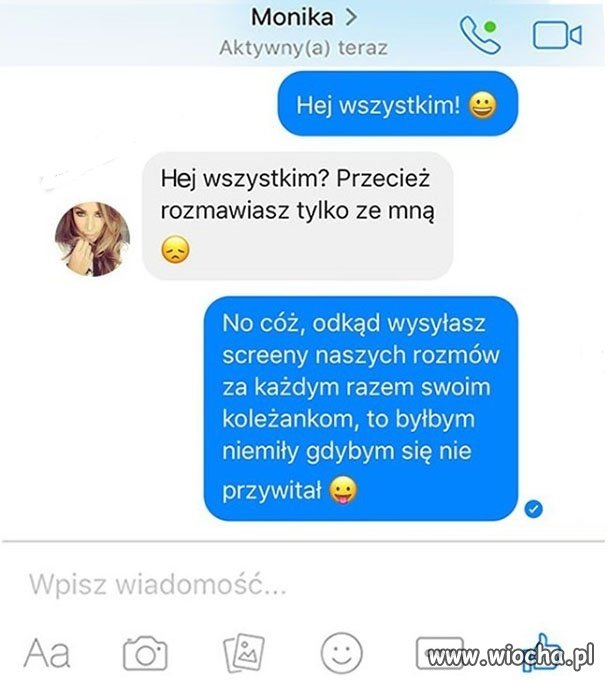 Pozdrowienia dla wszystkich 