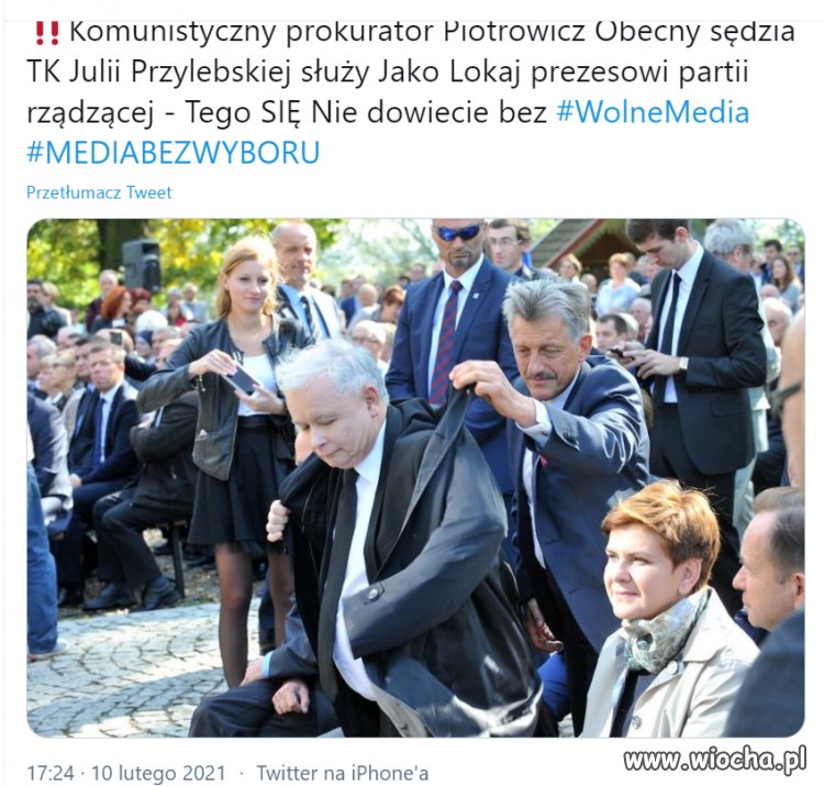 Komunistyczny prokurator, obecny sędzia TK lokajem prezesa partii rządzącej