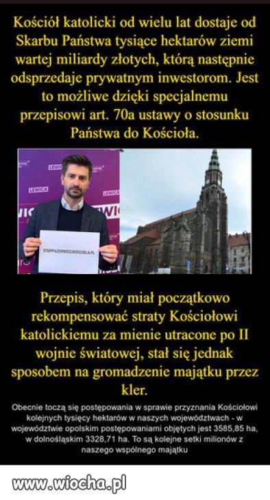 Kościół katolicki w Polsce największym właścicielem gruntów w kraju
