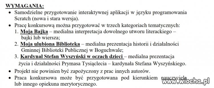 Konkurs biblioteczno- informatyczno- religijny
