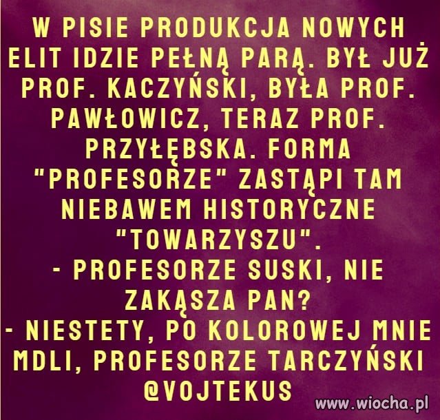 No cóż, jaka partia takie elity ...