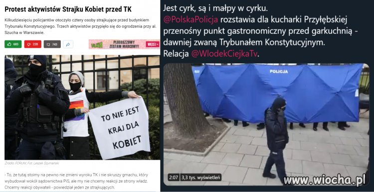 Protest aktywistów Strajku Kobiet przed Kościelnym