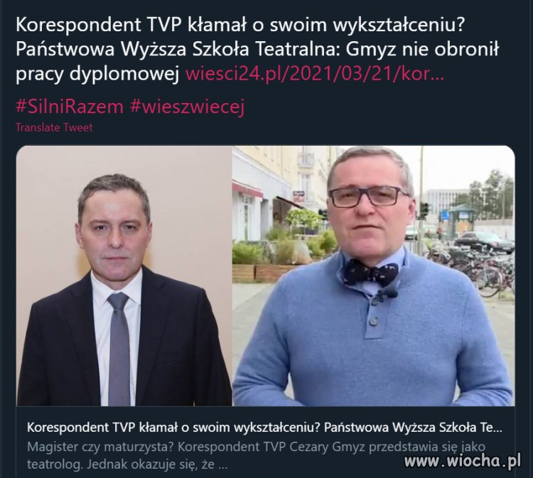 Korespondent TVP kłamał o swoim wykształceniu? 