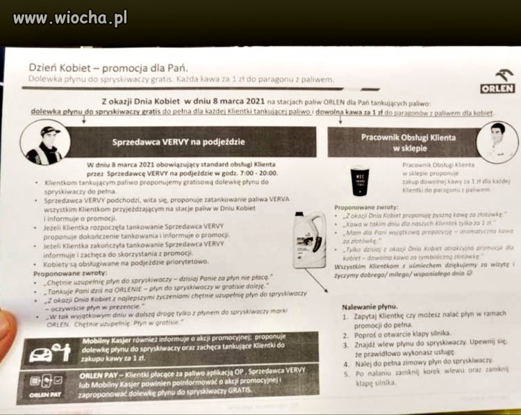 Kobiety na Orlenie: Płyn za darmo, kawa za 1 PLN.