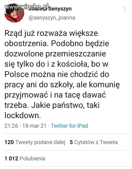 Wcale bym się nie zdziwił takich decyzji