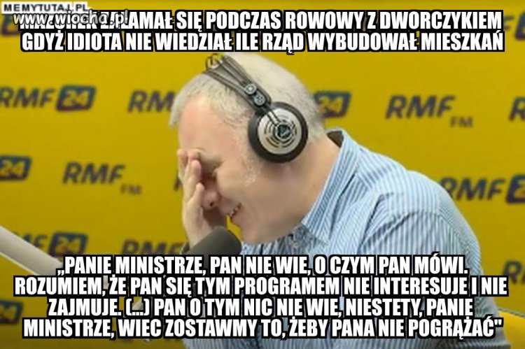 Spytał pisowskiego debila o realizację programu...