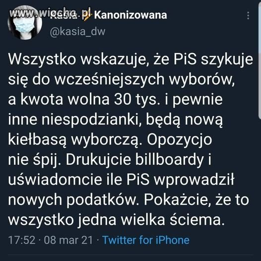 Stara śpiewka ale ciemny lud to kupi