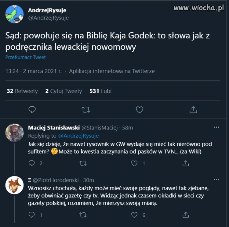 Sąd - powołuje się na biblię a Godek?
