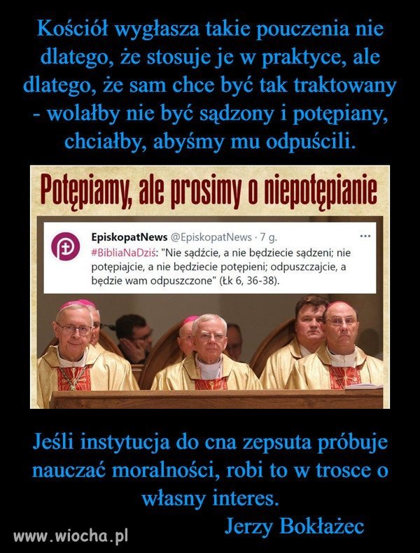Nie sądźcie, a nie będziecie sądzeni :