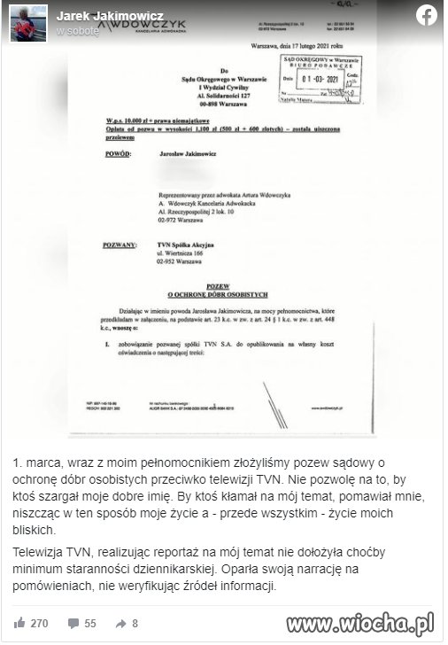 Bożyszcze tłumów składa pozew